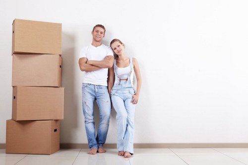 Van loading safety checklist and equipment prepared for a move