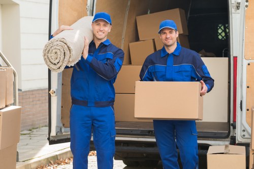 Student removals in Ruislip with packing boxes ready for transport