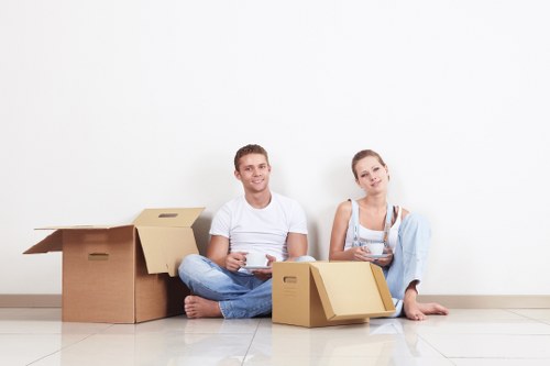 Preparing items for a man with van booking in Ruislip