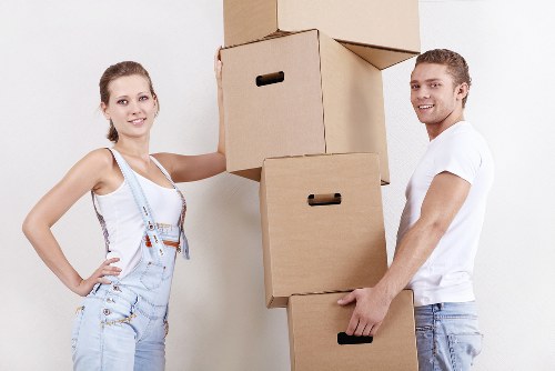 Moving team loading boxes and household items in Ruislip