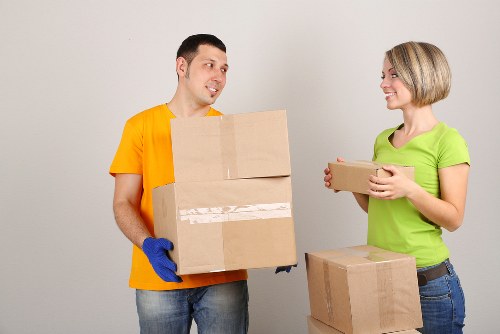 Professional movers handling furniture during a Ruislip relocation
